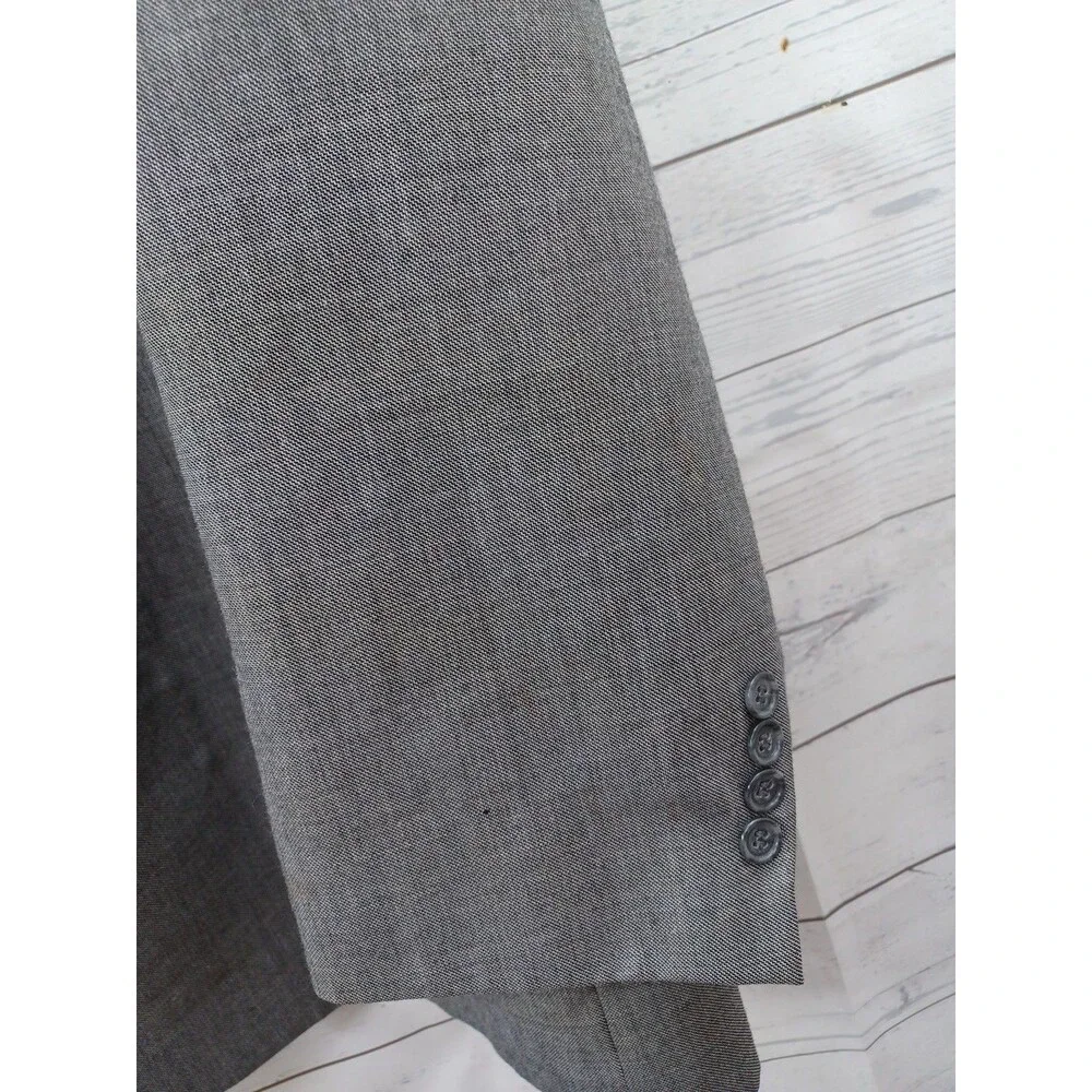 Vtg Sutter & Grant Mens Jacket Blazer Sz 52L Sport Coat Gray 2 Button